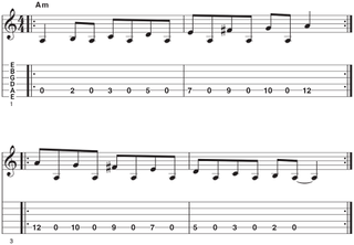 Dorian mode pedal exercise