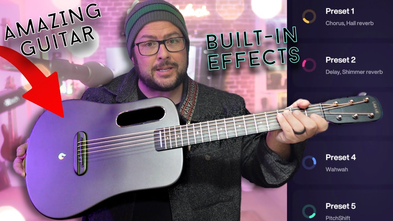 Lava Me Air Carbon Fiber Very Thin Smart Guitar with Built in Effects... sounds great! - YouTube