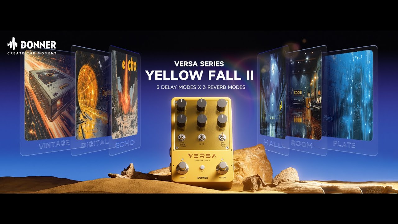 Donner Versa Yellow Fall 2 Guitar Pedal Reviews By @Steven Kambach - YouTube