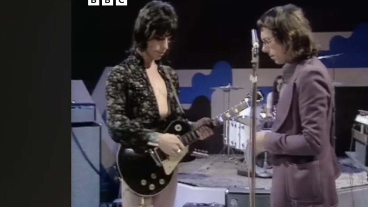 Jeff Beck's Gibson Oxblood Les Paul Guitar - 1974 BBC archive - YouTube