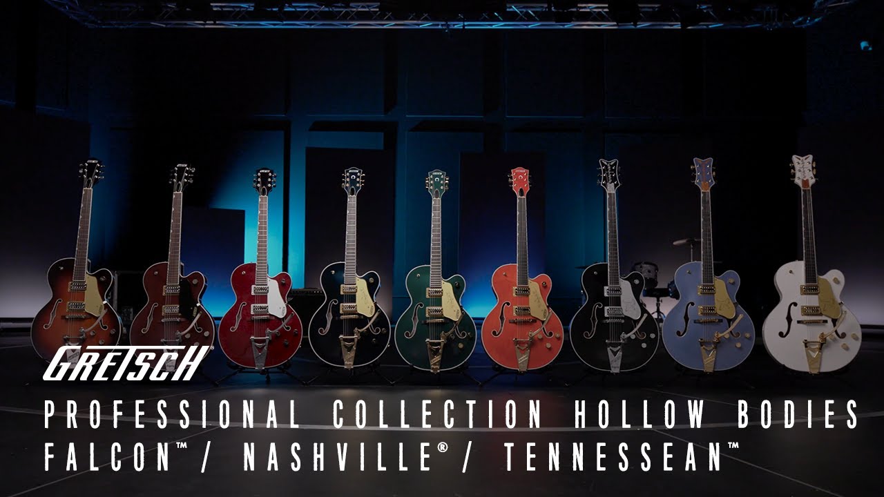 New for 2024 Professional Collection Hollow Bodies: Falcon, Nashville, Tennessean | Gretsch Guitars - YouTube