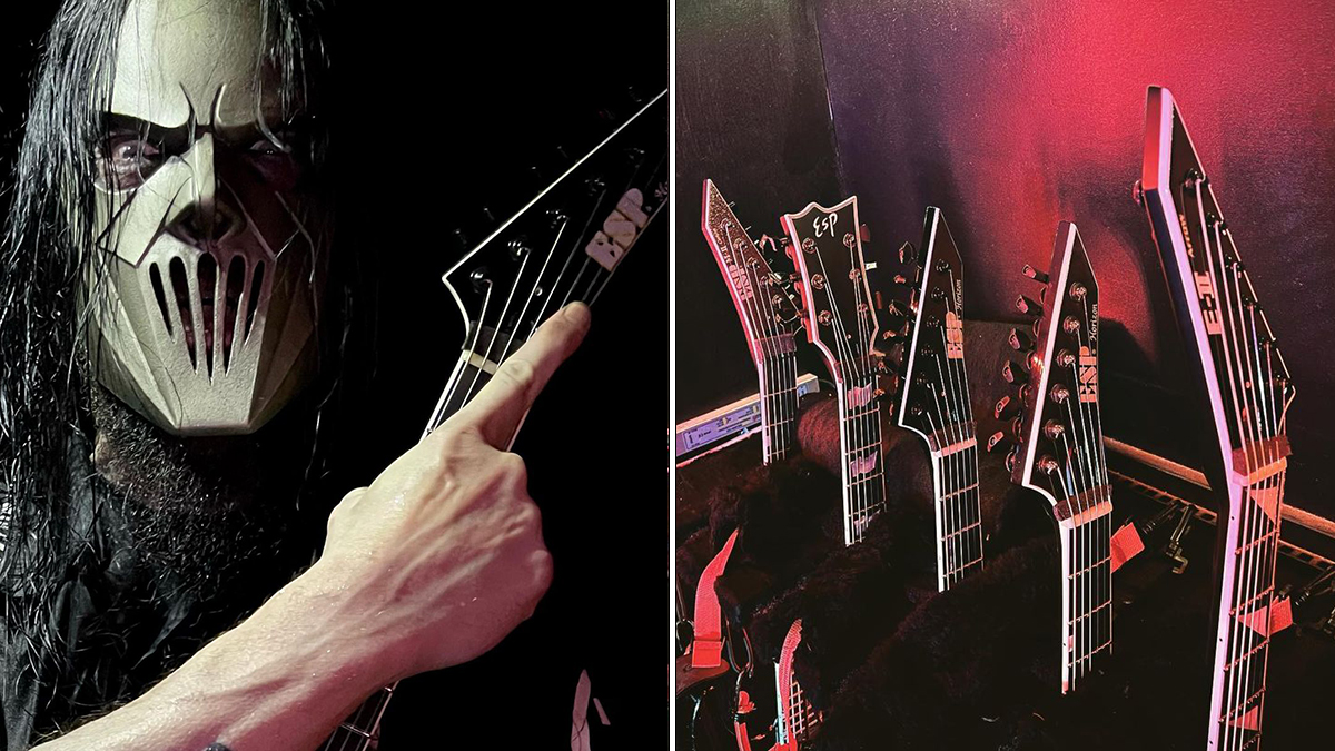 Mick Thomson and EPS guitars