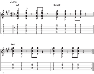 Mixolydian mode rhythm guitar