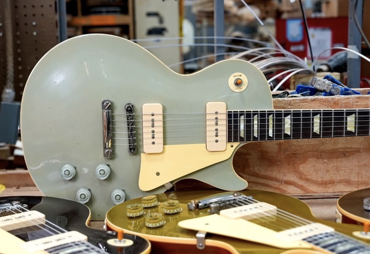 A Gibson 1955 NAMM Show Commemorative Edition Les Paul with a Platinum finish