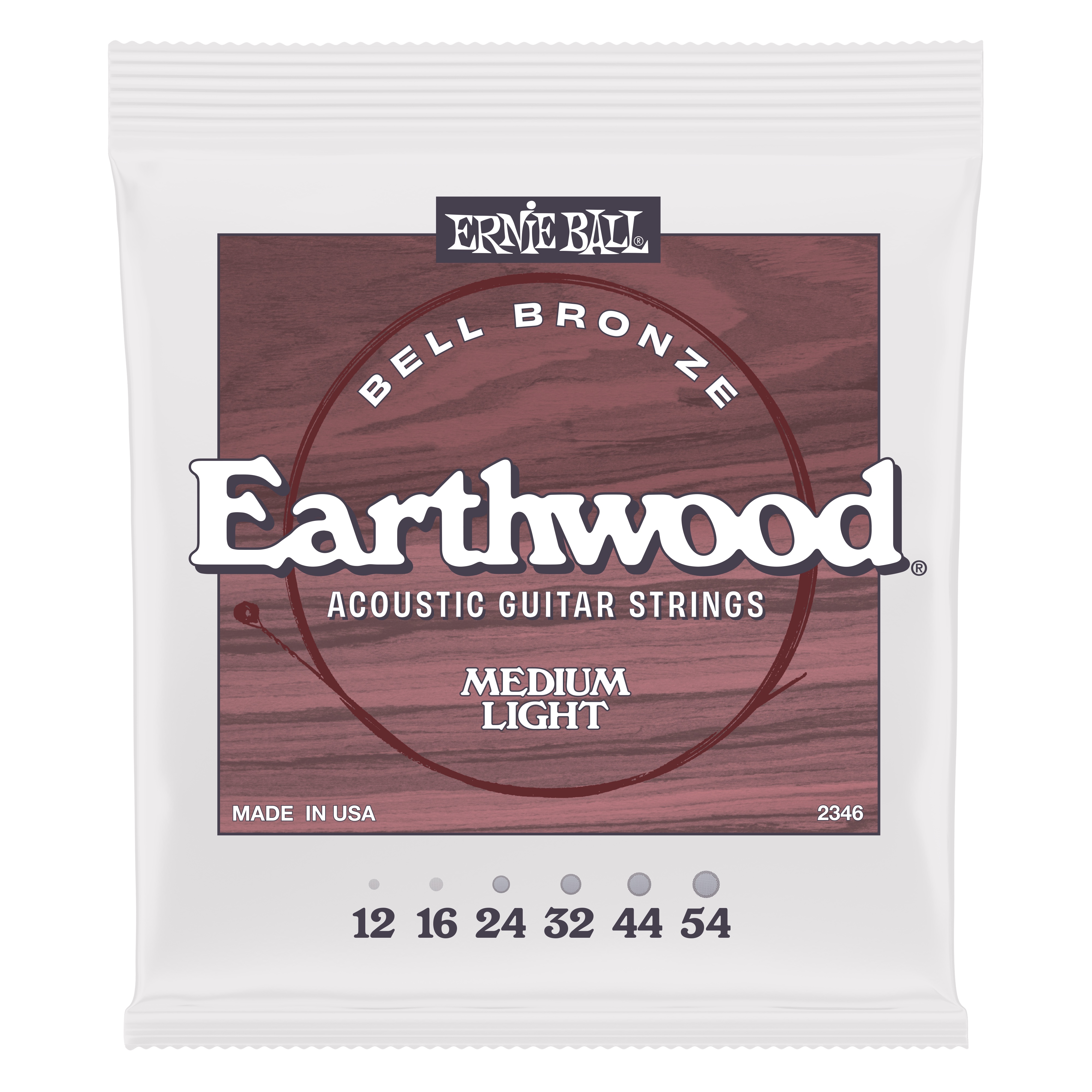 All four variations of Ernie Ball's new Earthwood Bell Bronze strings