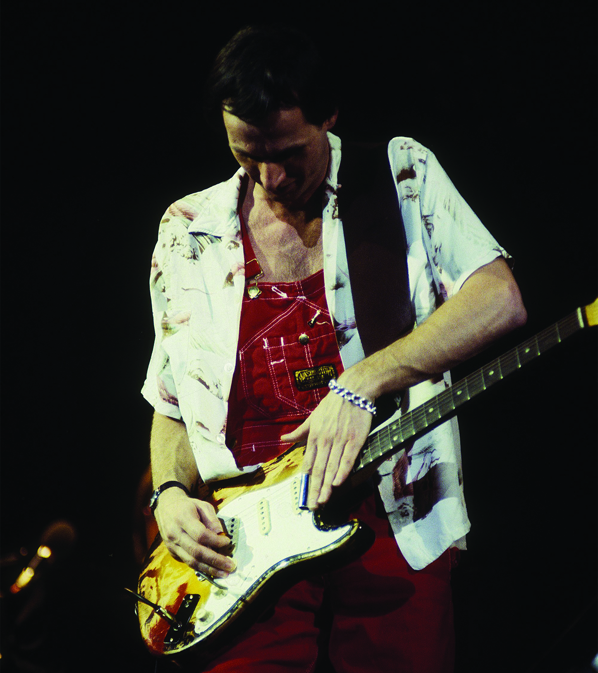 Adrian Belew performs with 'David Bowie' at the Fresno Convention Center in Fresno, California on April 2, 1978.