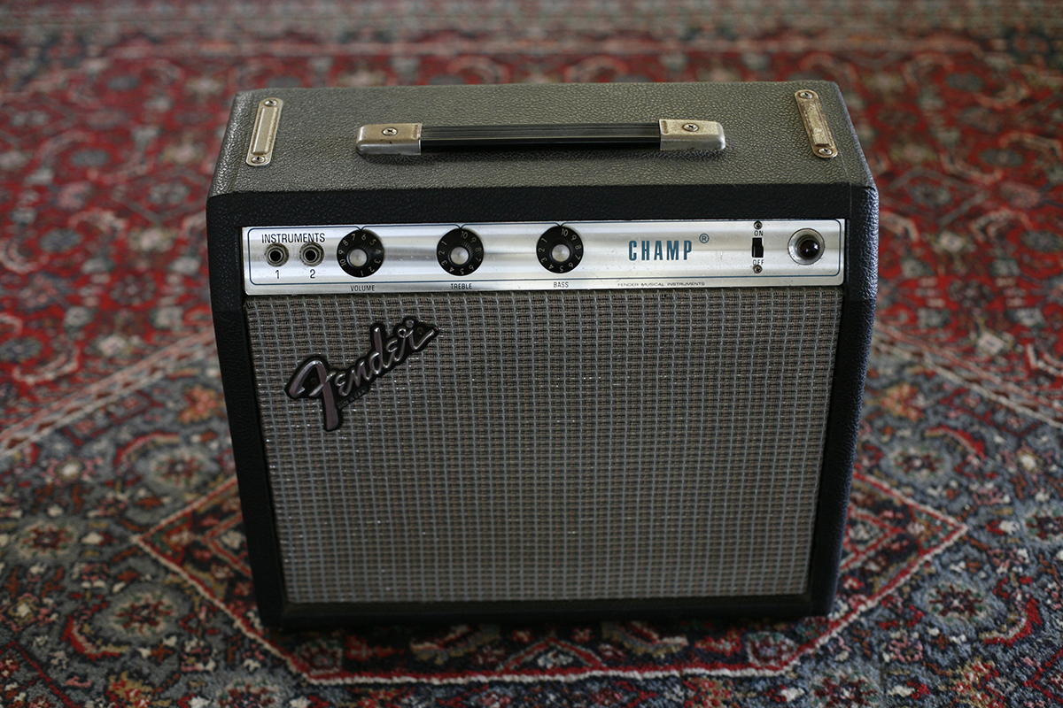 Vintage 1978 Fender Champ Amplifier in Los Angeles, California on January 1, 2011.