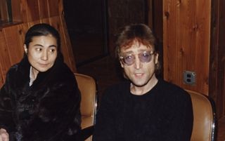 Yoko Ono (left) and John Lennon, pictured at the Hit Factory recording studio in New York City on December 6, 1980