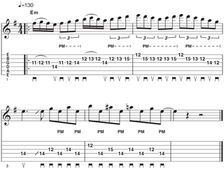 tab, palm muting, lead soloing