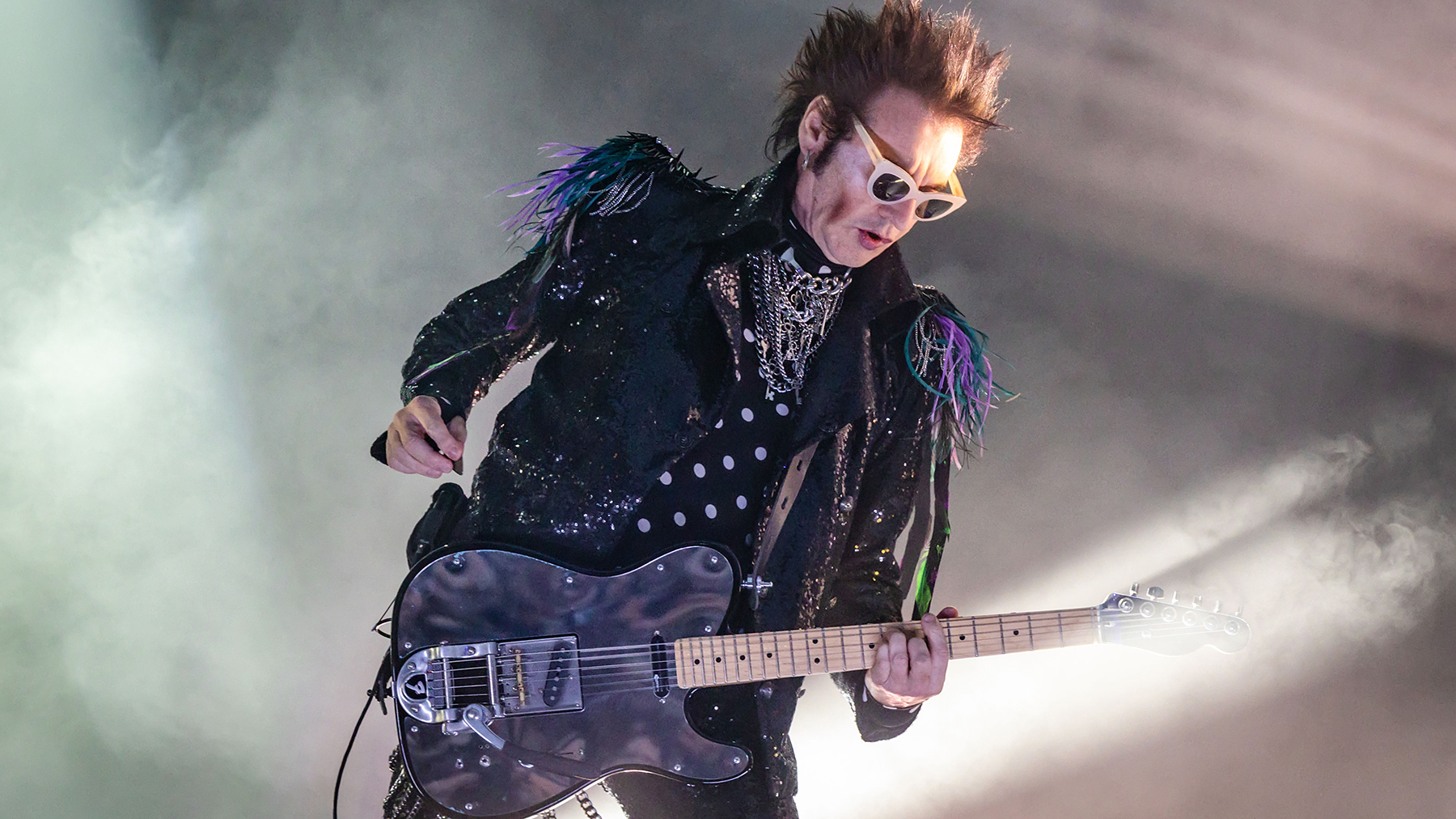 Guitarist Daniel Ash of the British band Bauhaus performs live on stage during a concert at the Zitadelle Spandau on August 22, 2022 in Berlin, Germany