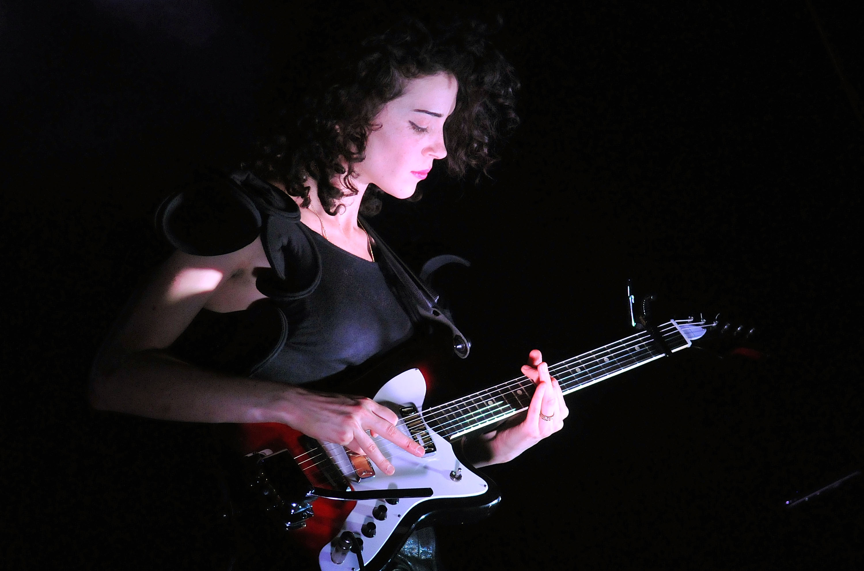 American singer-songwriter Annie Clark, aka St Vincent, performs live on stage at Shepherds Bush Empire in support of her third album 'Strange Mercy', on February 27, 2012 in London, United Kingdom