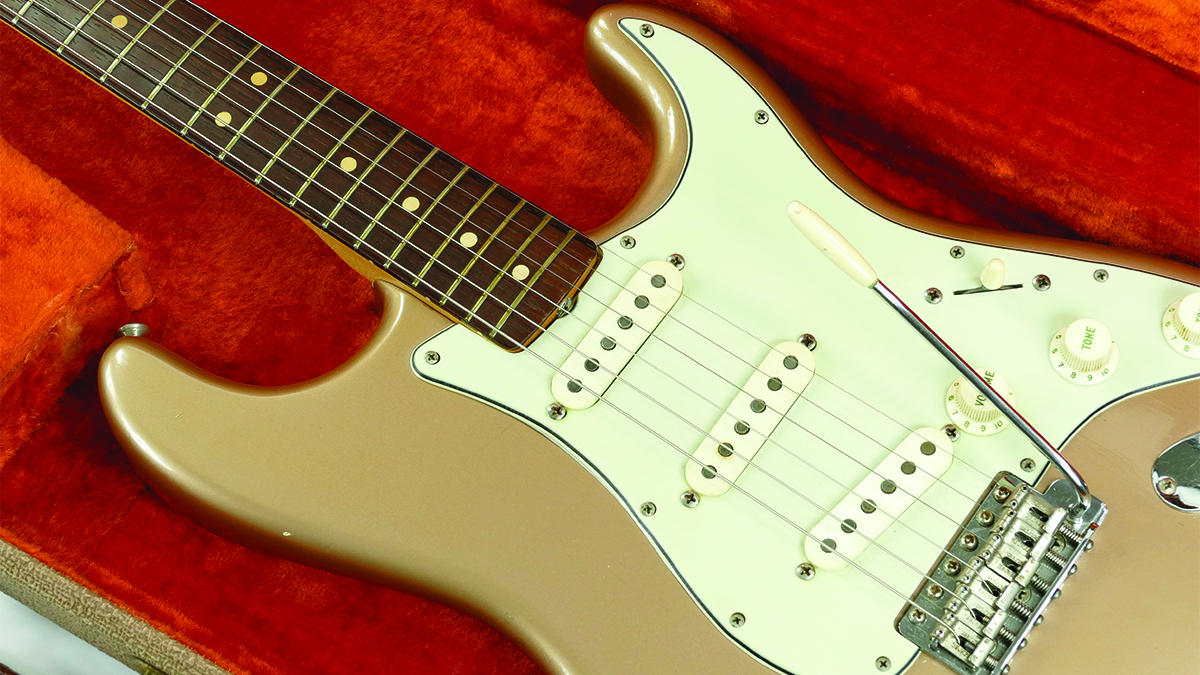 A 1963 Fender Stratocaster in Shoreline Gold