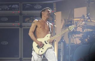 Eddie Van Halen performs with Van Halen at the HP Pavilion in San Jose, California on December 16, 2007