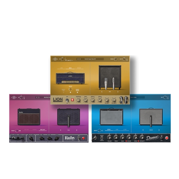 Three Universal Audio Guitar Amp plugins