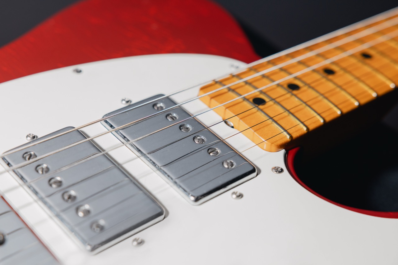 A photo detail of the Fender Stories Collection Mike Campbell “Red Dog” Telecaster