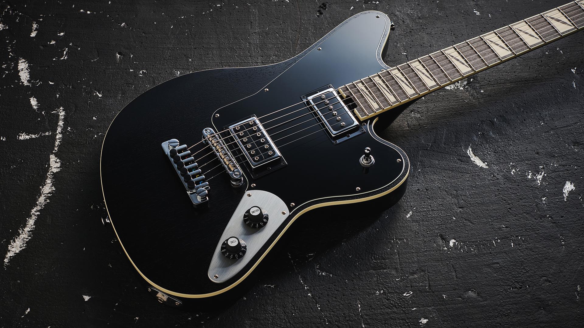 Jackson Pro Series Lee Malia LM-87: the Bring Me the Horizon guitarists new signature model is a black offset with an open-pore finish.
