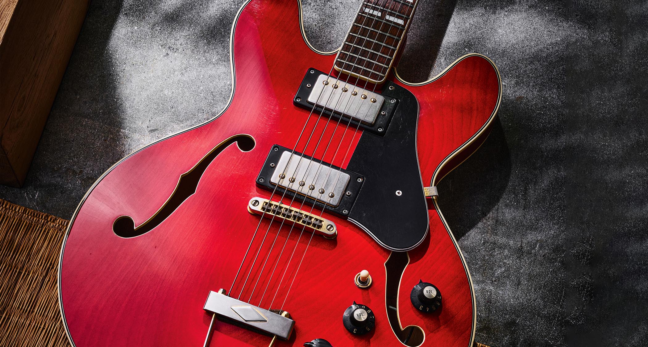 Typical of the so-called ‘Lawsuit Era’ electrics made in Japan is this 1975 Ibanez copy of a Gibson ES-335, which at time of writing is up for auction at guitar sales specialist Gardiner Houlgate as part of a collection of Japanese guitars