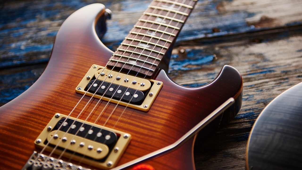 A PRS SE Custom 24 electric guitar