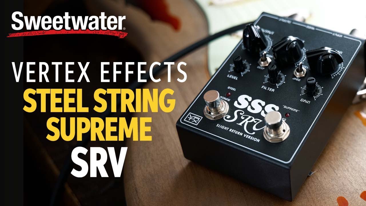 Vertex Effects Steel String Supreme SRV Preamp Pedal Demo - YouTube