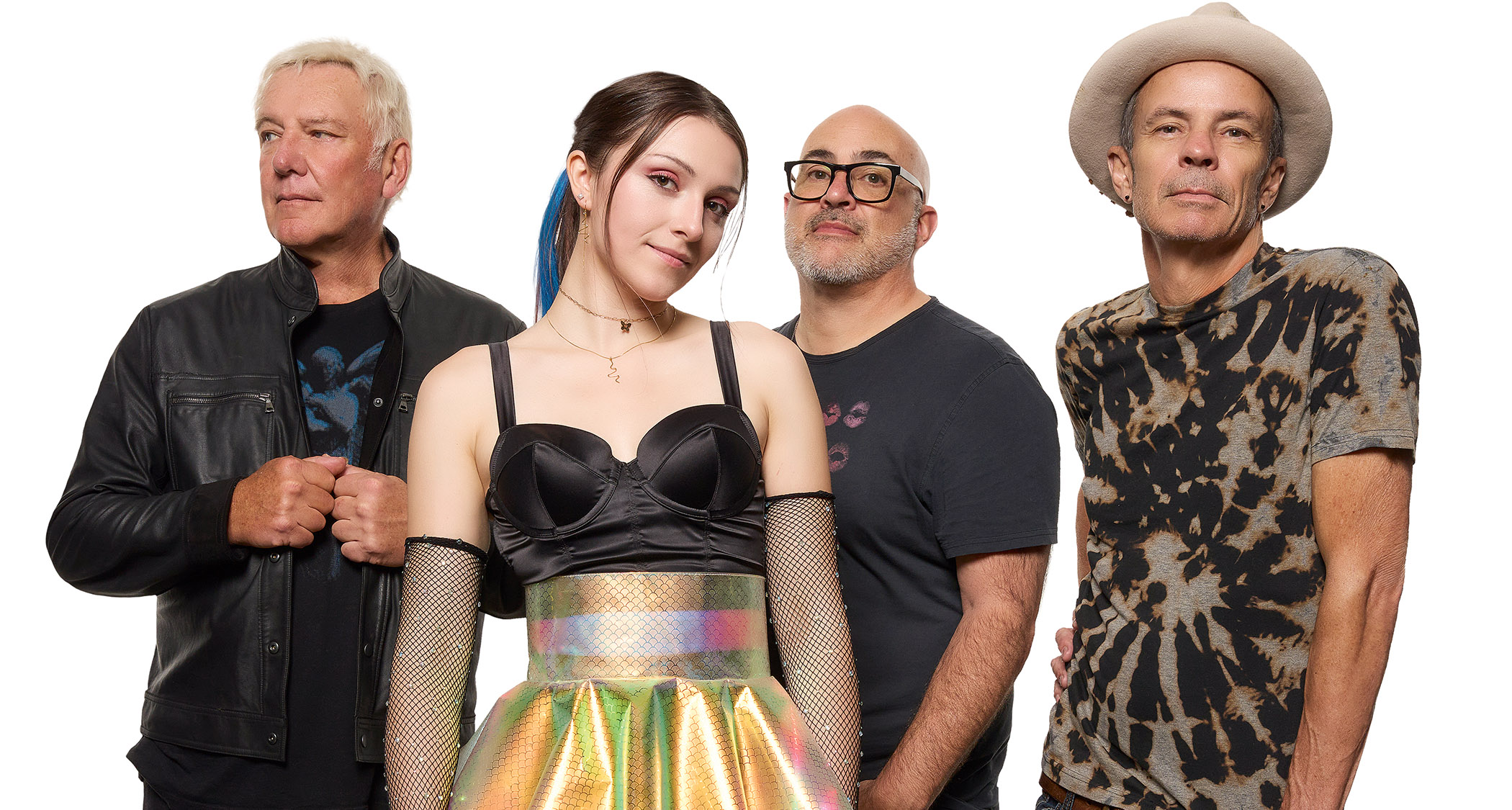 Envy of None: [from left] Alex Lifeson, Maiah Wynne, Alfio Annibalini, and Andy Curran