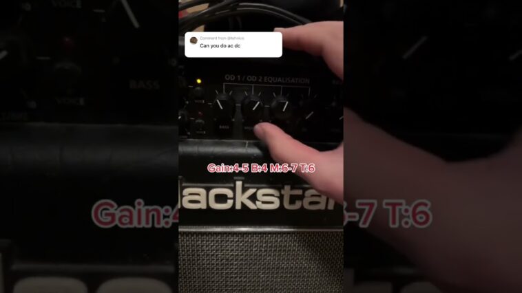 guitar amp settings