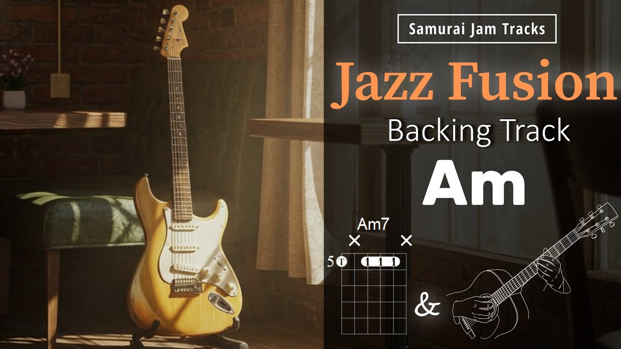 fusion guitar backing track
