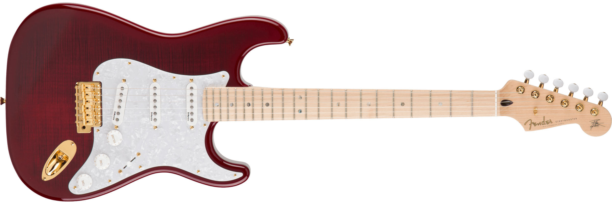 The Fender Richie Kotzen Stratocaster is made in Japan and features a contoured ash body with a stunning figured maple top, and comes with DiMarzio pickups and Gotoh tuners.