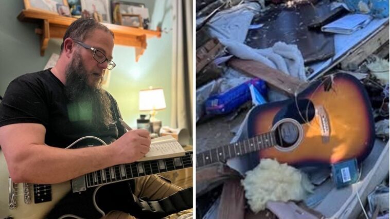 “It caught me, this broken guitar amongst all this rubble. Then someone recognized it and reached out”: After a tornado devastated its community, this local music store is fixing guitars damaged in the storm for free