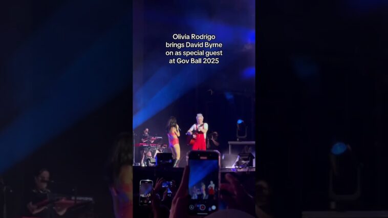 Olivia Rodrigo and David Byrne ignore the nasty weather and get down at the New York Governor’s Ball fest
