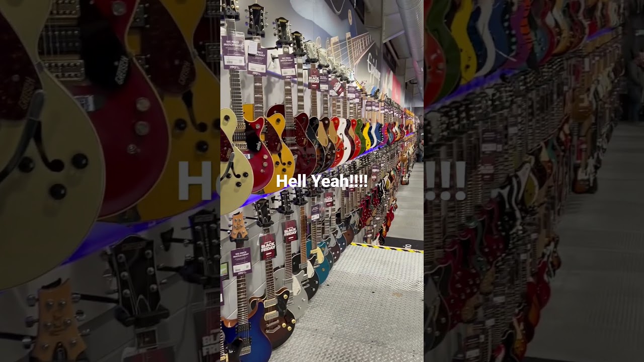 The wall of guitar dreams at PMT Birmingham UK @cerberusk9uk #shorts - YouTube