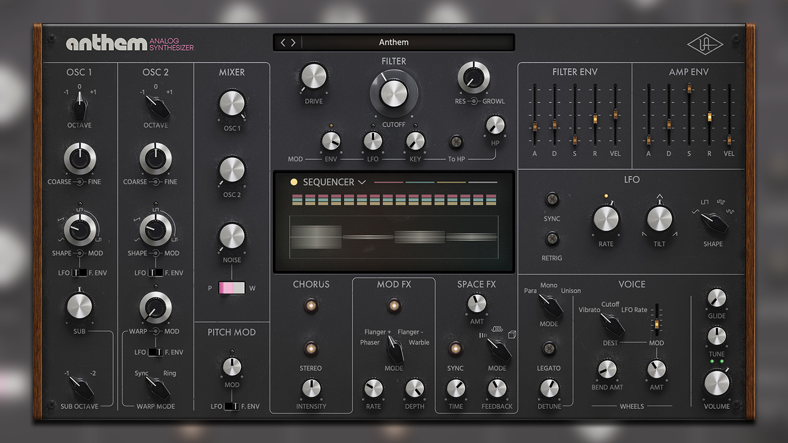 Universal Audio's Anthem synth plugin promises to "put the biggest, baddest analogue sounds at your fingertips"