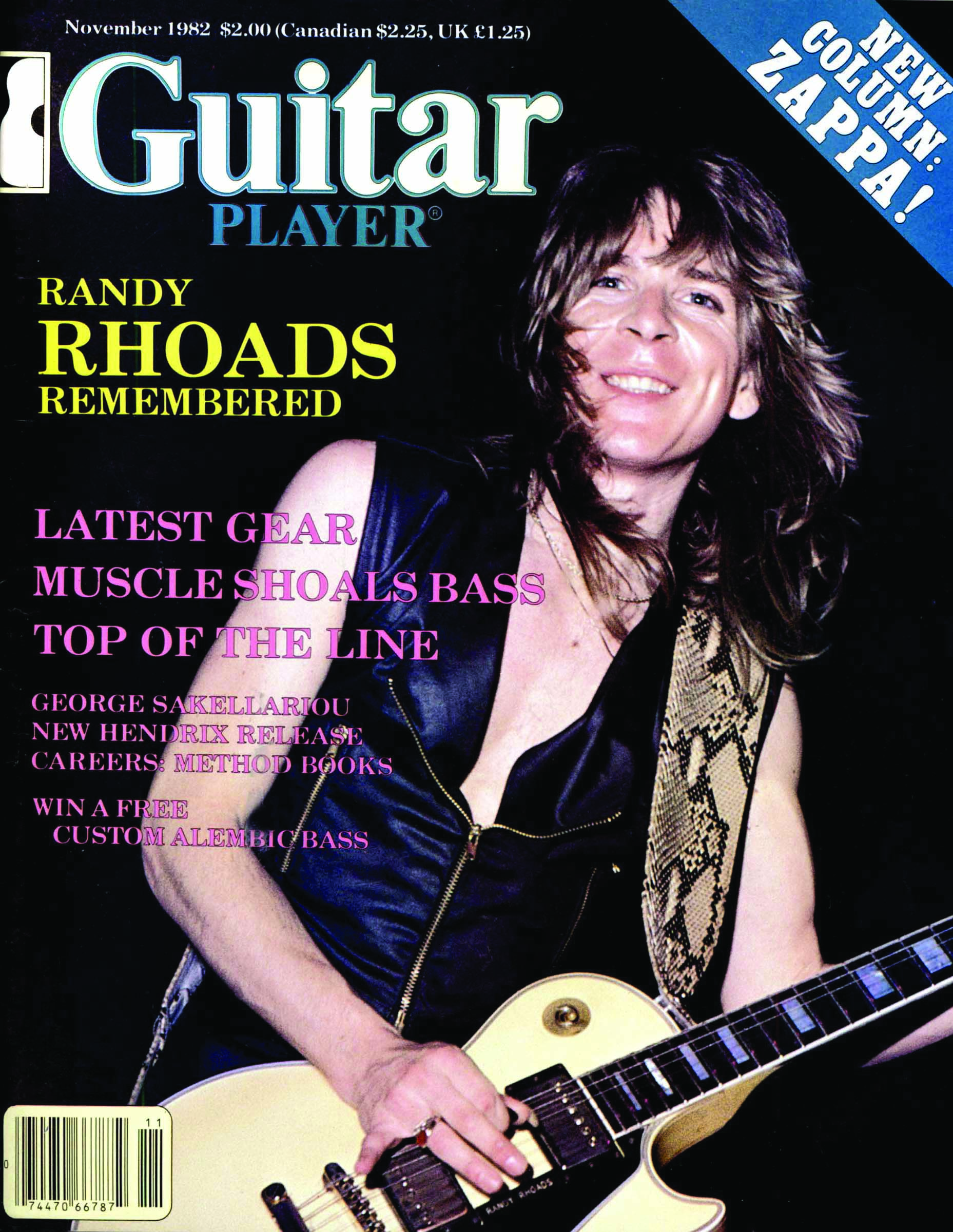 The cover of Guitar Player's November 1982 Randy Rhoads tribute issue