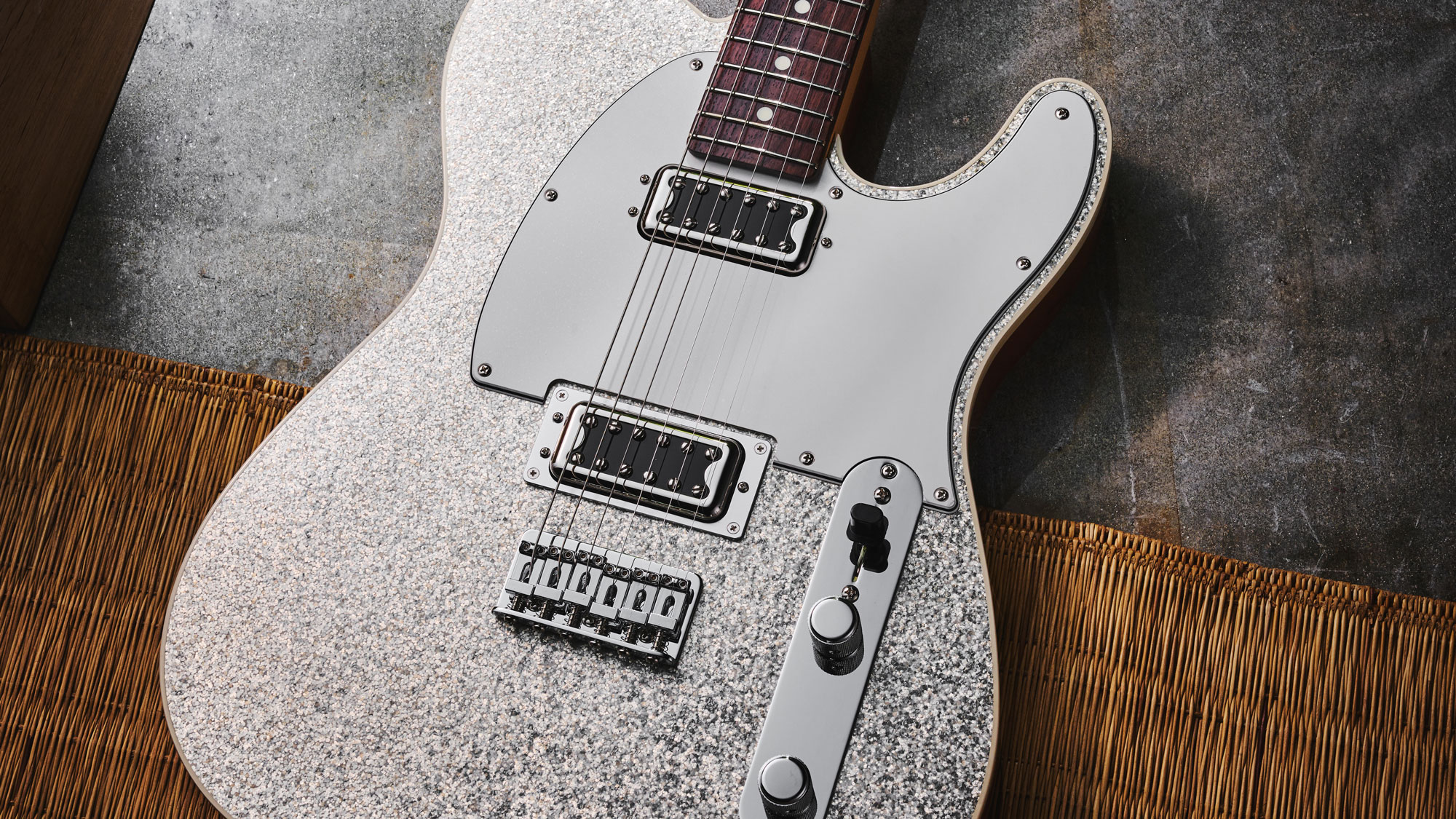 This Custom Silver Sparkle Telecaster takes its finish and pickup cues from Gretsch and was released in 2023.