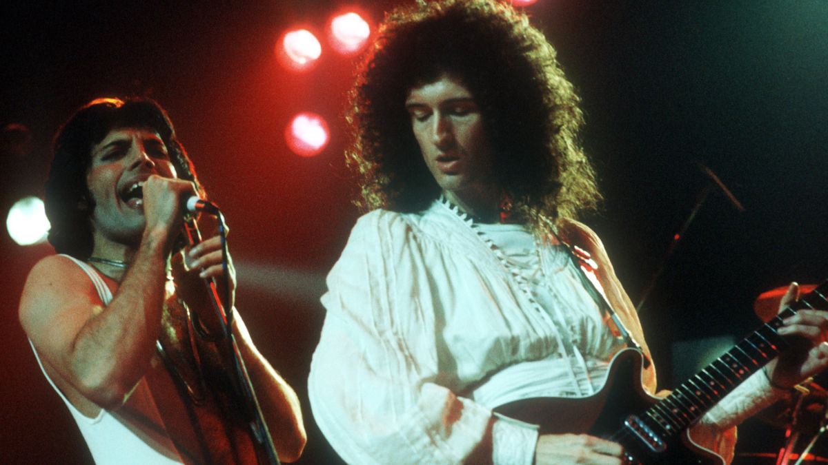 Brian May and Freddie Mercury
