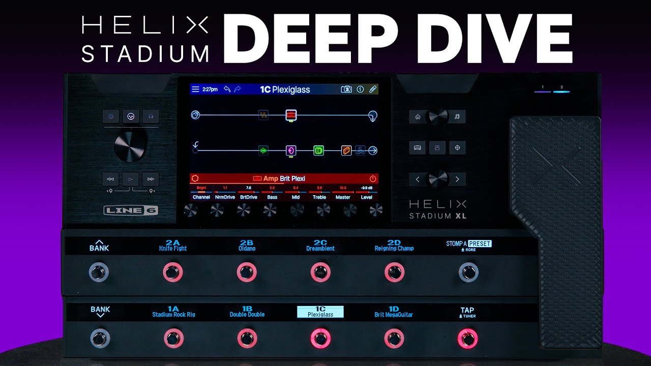 Line 6 Helix Stadium XL Amp Modeler and FX Processor Deep Dive - YouTube