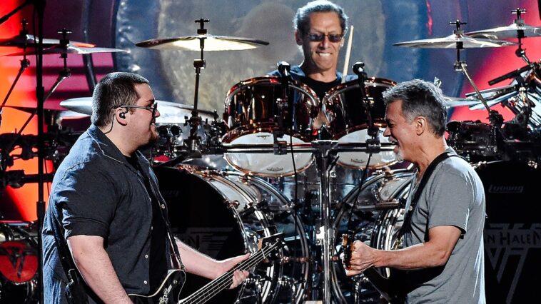 "At Last, No More Sam vs. Dave Arguments: A New Van Halen Album Showcases Eddie, Alex, and Wolfgang Van Halen Performing Classic Tracks Instrumentally"]