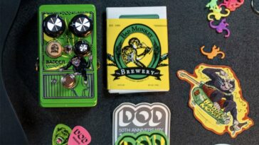 DOD reinterprets a beloved Gary Moore overdrive pedal with the Badder Monkey – imagine the DigiTech Green Monkey, but even more intense, featuring a wooden 360º barrel knob.]