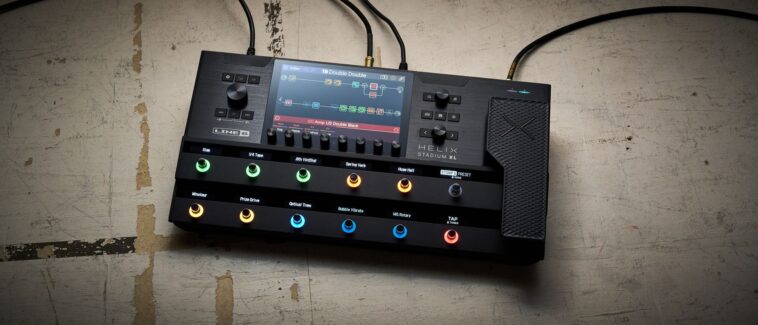 "From my perspective, it's the most user-friendly modeler for live performances": Review of the Line 6 Helix Stadium XL Floor.]
