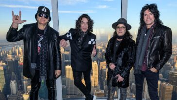 "Kiss is busy with new projects ahead. Although we're not on tour, there's plenty going on behind the scenes," says guitarist Tommy Thayer, hinting at the possibility of new music.]