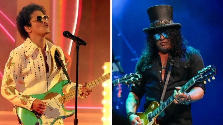 Slash and Bruno Mars Perform Nirvana at Billionaire's Celebration]