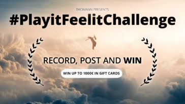 Thomann's "Play It. Feel It." challenge invites musicians to reimagine the theme from its latest short films for a chance to win prizes totaling up to €1000.]