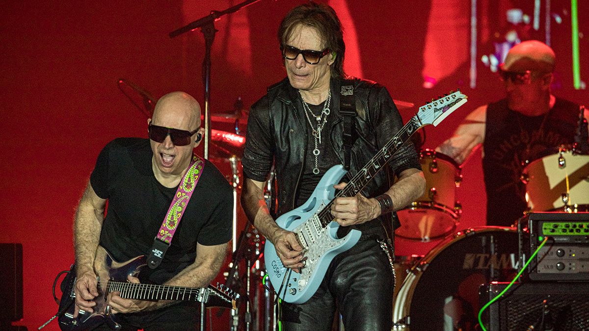 Vai and Satriani reveal the inaugural US tour for SatchVai Band.]