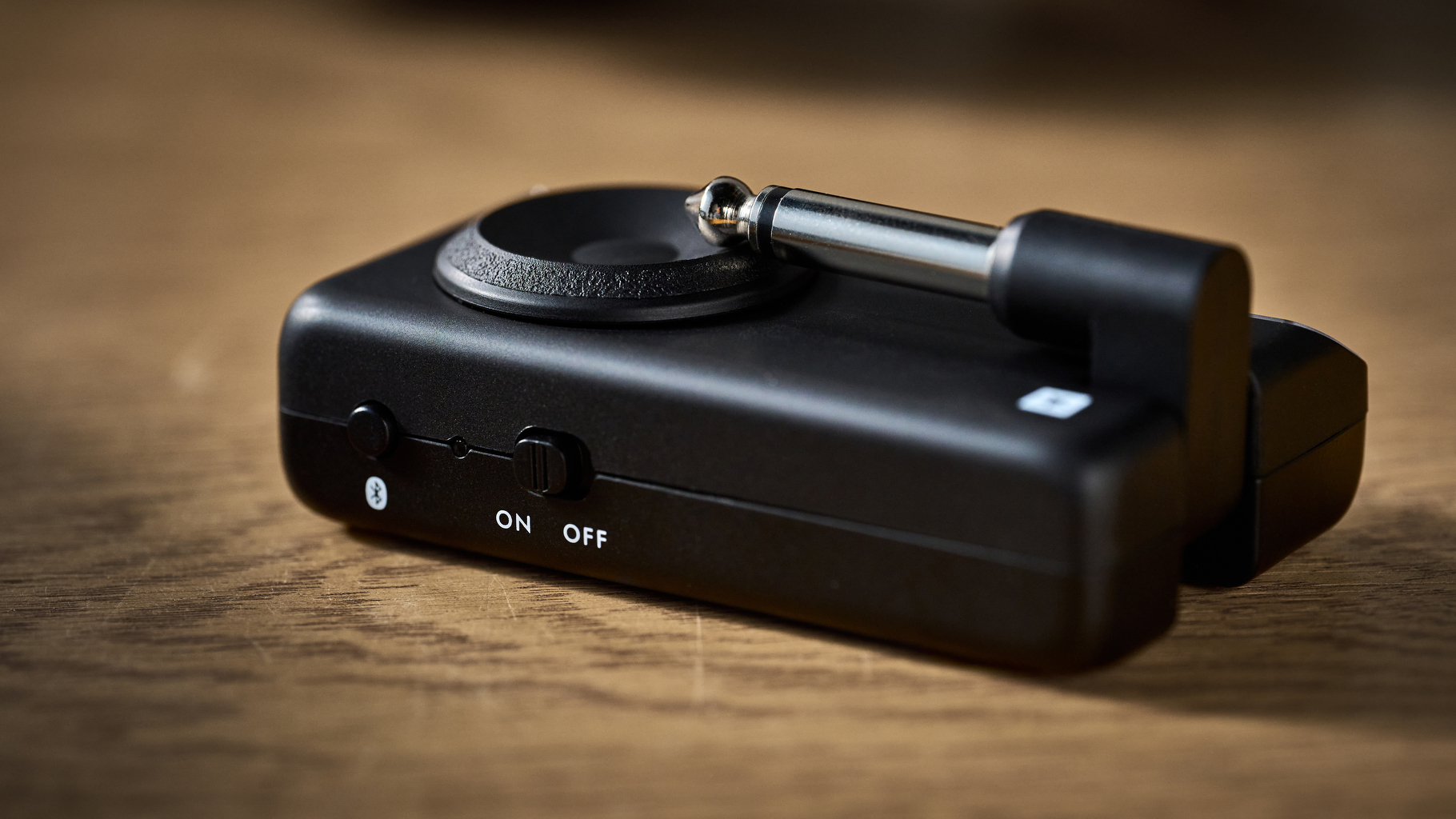 The on-off switch of the Blackstar Beam Solo headphone amp for guitar