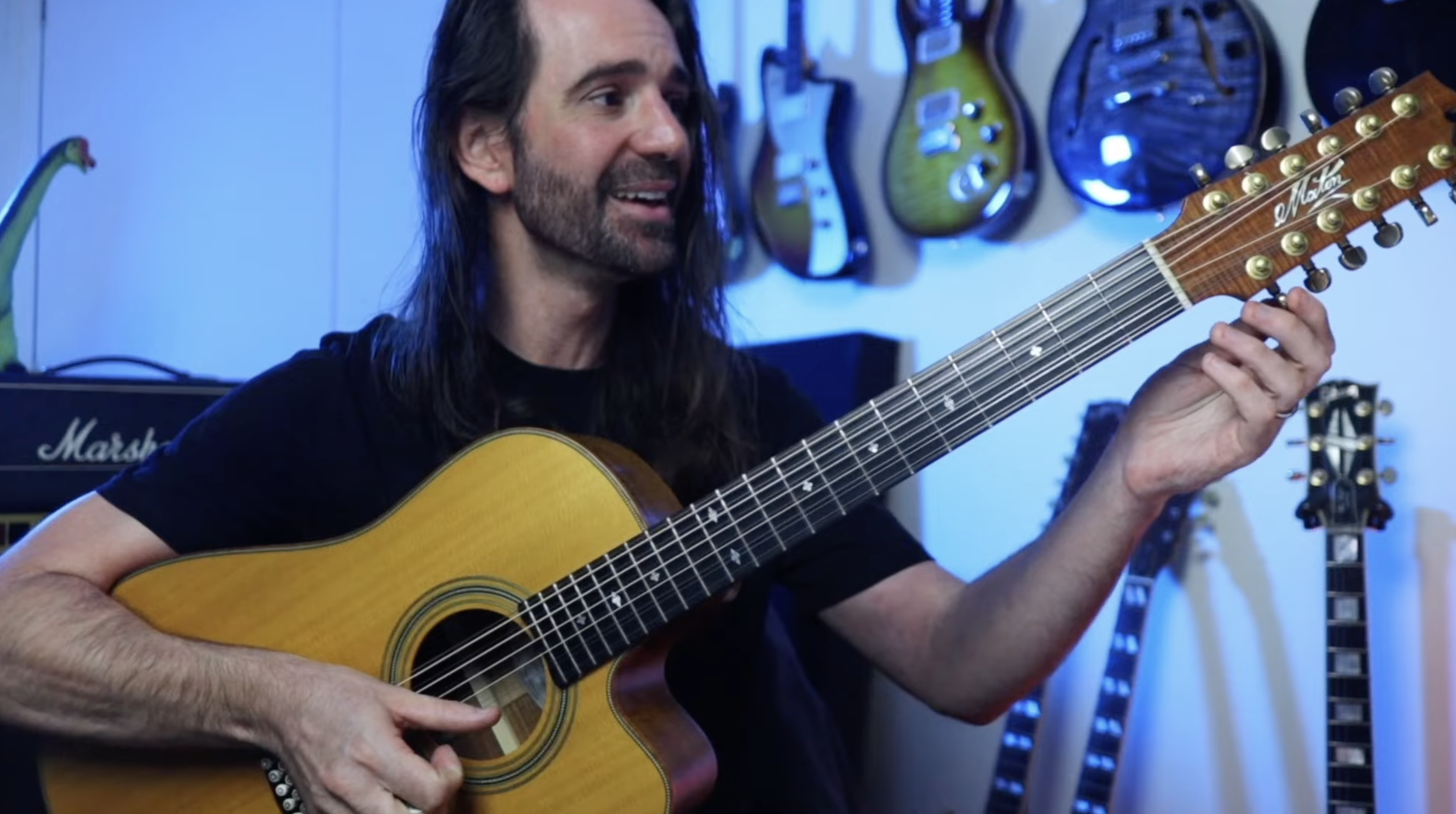 restringing a 12 string guitar