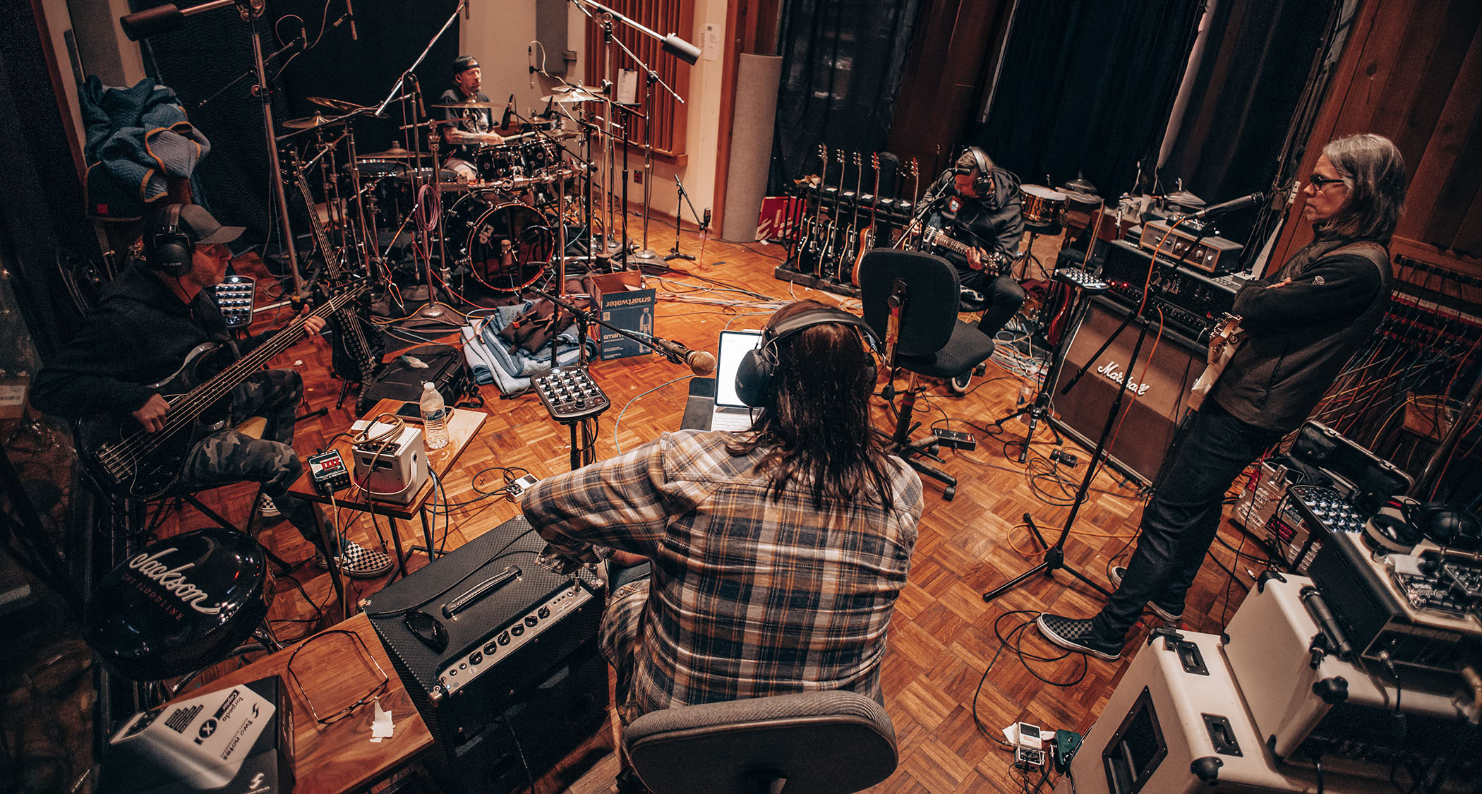 Alter Bridge record in 5150 Studios, the studio that the late Eddie Van Halen built, courtesy of an invite from his son and friend of the band Wolfgang Van Halen