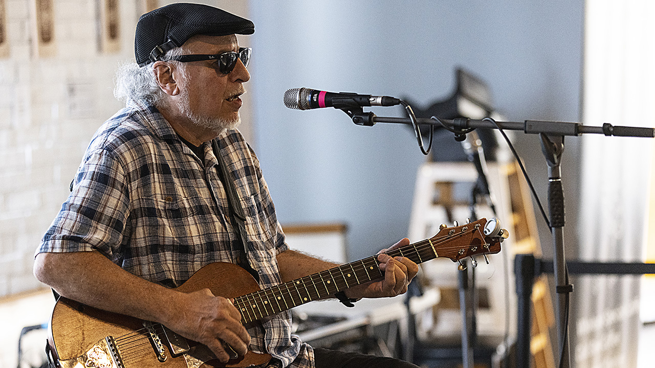 CHARLOTTE, NORTH CAROLINA - AUGUST 21: Singer/guitarist Bob Margolin performs during Day Three of the inaugural Queen City Jam Session at NoDa Brewing Company on August 21, 2022 in Charlotte, North Carolina. (Photo by Jeff Hahne/Getty Images)