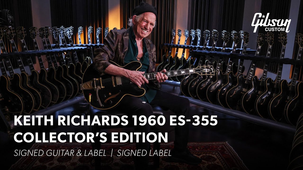 Introducing the Gibson Custom Keith Richards 1960 ES-355 Collector's Edition - YouTube