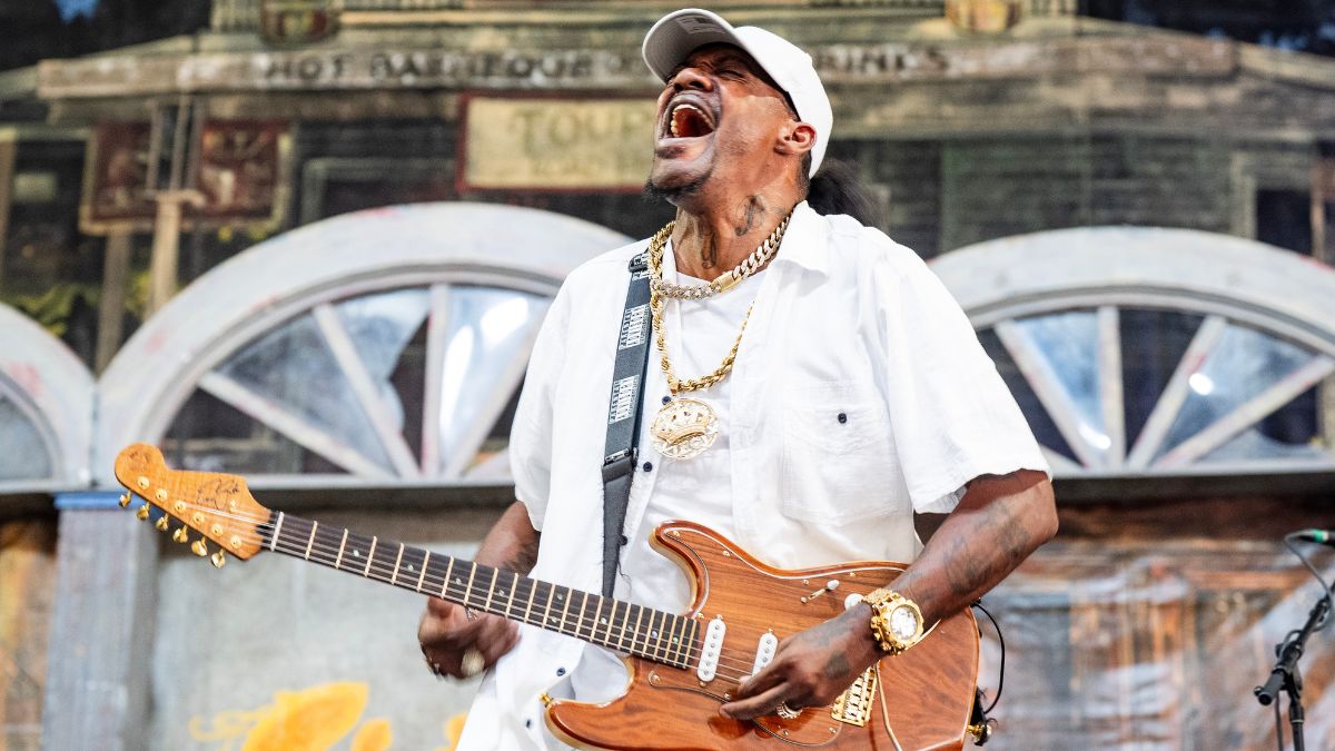 Eric Gales performs during 2025 New Orleans Jazz &amp; Heritage Festival at Fair Grounds Race Course on April 27, 2025 in New Orleans, Louisiana.