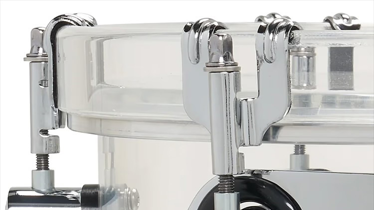 PDP Concept Clear Acrylic Kit and Snare with acrylic hoops