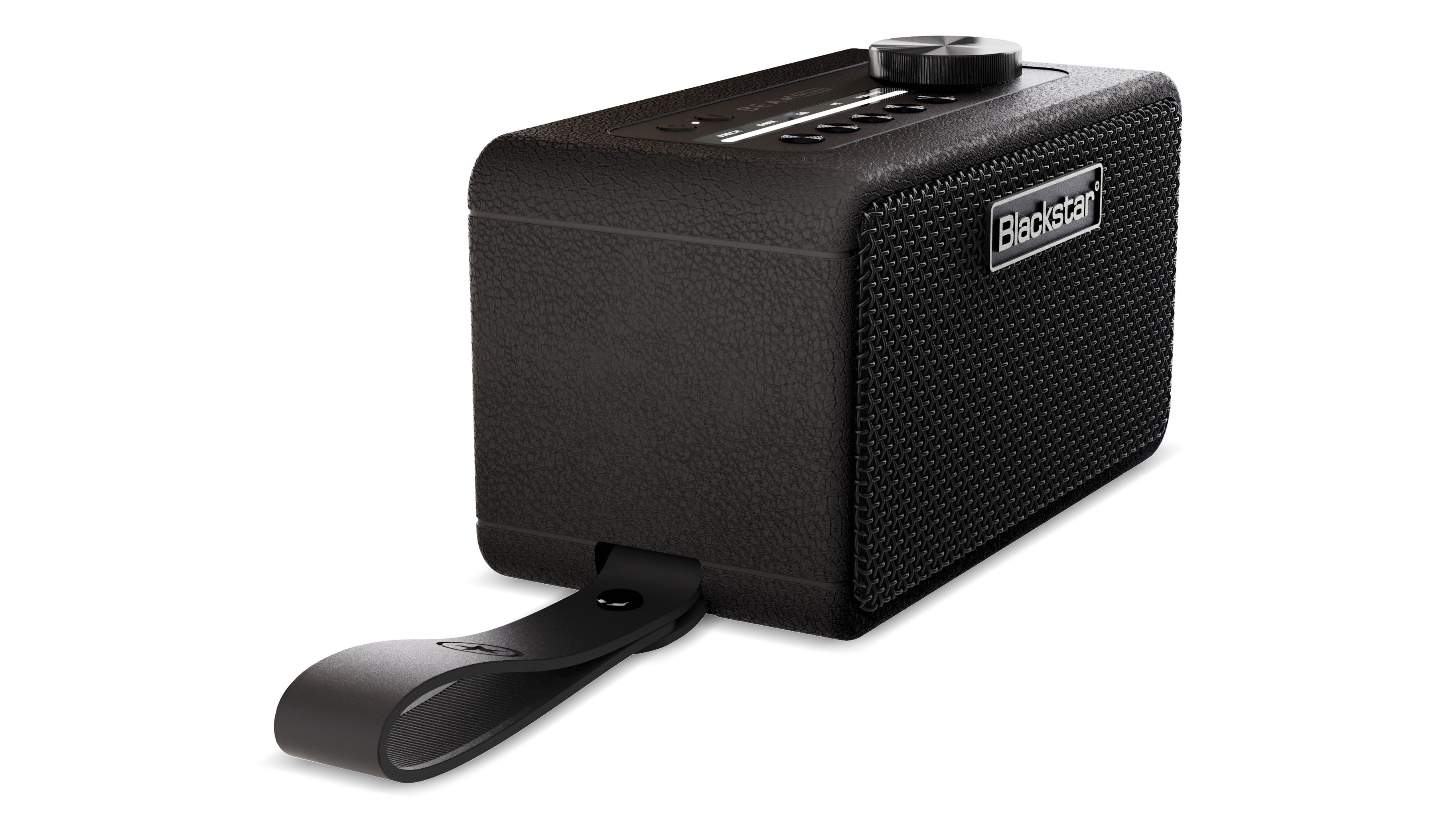 Press release images of a Blackstar Beam Mini Desktop Bluetooth Guitar Amplifier on a white background